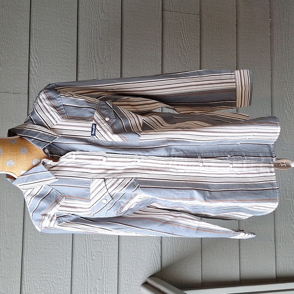 Retro Wrangler striped snap buttonfront long sleeve size XL - Picture 2 of 11